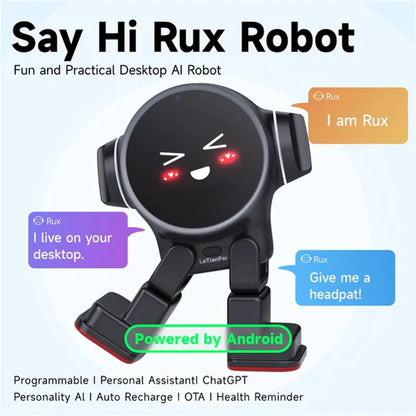 Rux Robot Smart Companion Electron Bluetooth WiFi Multiple Mode Cute Ai Intelligent Automation GPT Voice Desktop Pet Ai Robots