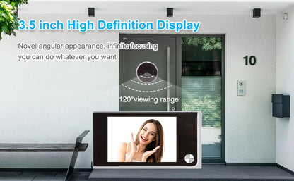 3.5 Inch Digital Door Viewer Peephole Camera Doorbell 120 Degree HD Home Cat Eye Mirilla Viewer with LCD Screen Monitor