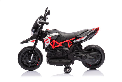 Red, Licensed Aprilia Electric Motorcycle, 6V Kids Motorcycle, Ride On Toy w/Training Wheels, LED Lights, Sounds & Music, Batter