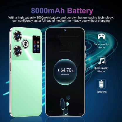 2024 M6 Pro New Smartphone 5G 7.3-inch High-definition Android 14 Snapdragon 8gen3 5G Dual SIM 8000mAh Unlocking Mobile Phone - MarvelouStoree