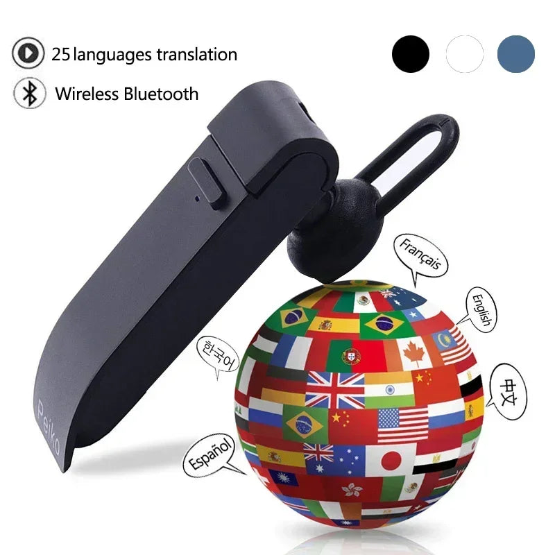 Voice translator Peiko 25  Bluetooth Translated Languages Intelligent Wireless Earphone Business car handsfree Headset earpuds