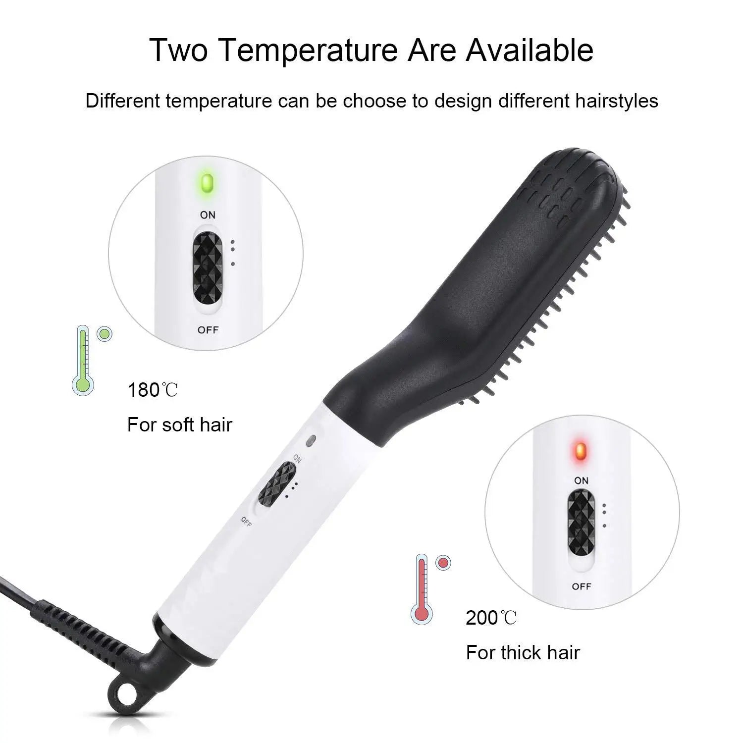 Man Hair Comb Brush Beard Straightener Multifunctional Hair Straightening Comb Hair Curler Fast Heating Styling Tools