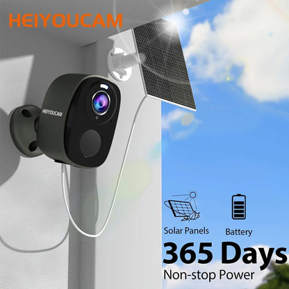 Security Cameras Wireless Outdoor, 2K Battery Powered WiFi Camera AI Motion Siren Spotlight, Color Night Vision, IP66 Waterproof