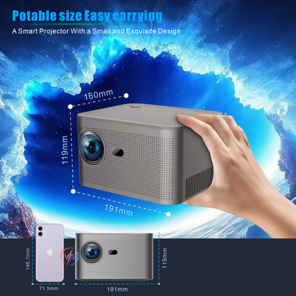 HY350 Mini Smart Portable Projector 5G WIFI LED 4K Video Google App Full HD 1080P Home Theater Proyector 4K Projector