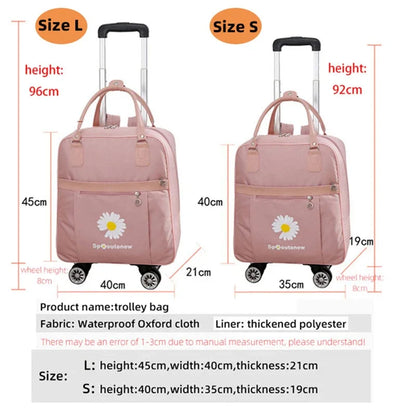 Trolley Travel Bag Universal Wheel Luggage Bag Convenient Boarding Bag Waterproof Backpack Handbag Rolling Trolly Suitcase