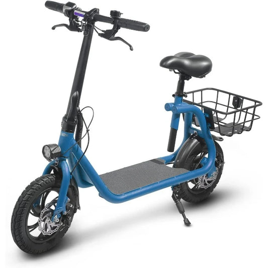 Commuter R1 - Electric Scooter for Adults - Foldable Scooter with Seat & Carry Basket