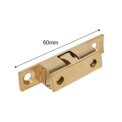 5/1pcs Furniture Door Ball Latch Brass Double Roller Spring Ball Catch Latches Cabinet Closet Door Adjustable Tension Latch