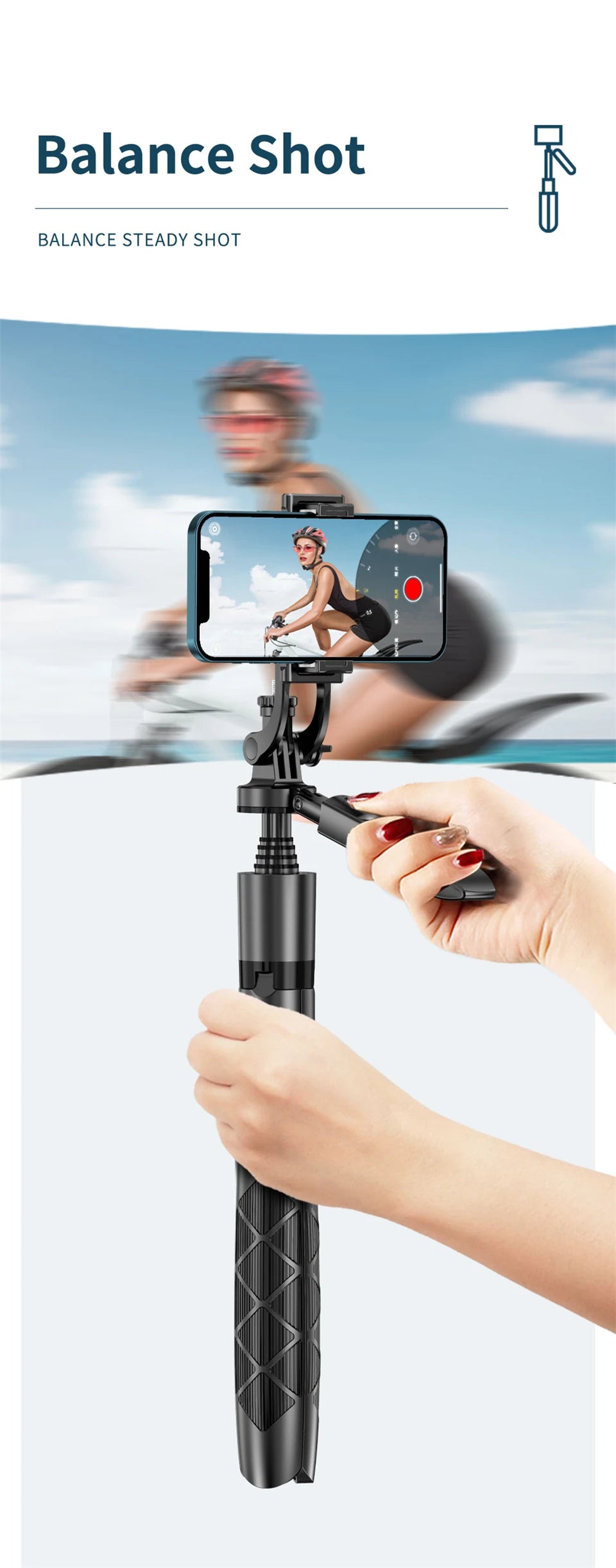 COOL DIER L16 1530mm Wireless Selfie Stick Tripod Stand Foldable Monopod With Bluetooth Shutter For Gopro Cameras Smartphones