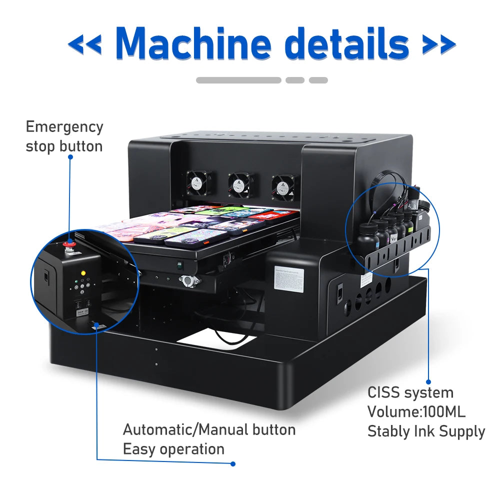 OYfame A3 UV Flatbed Printer A4 impresora uv dtf L805 UV TransferPrinter head with Varnish Rotary Ink uv dtf printing machine