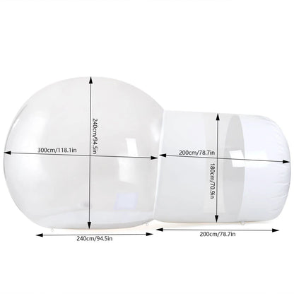 Inflatable Bubble House Outdoor PVC Clear Home Tent Commercial Camping Bubble Tent House Dome Transparent 3M(Exclude Blower)