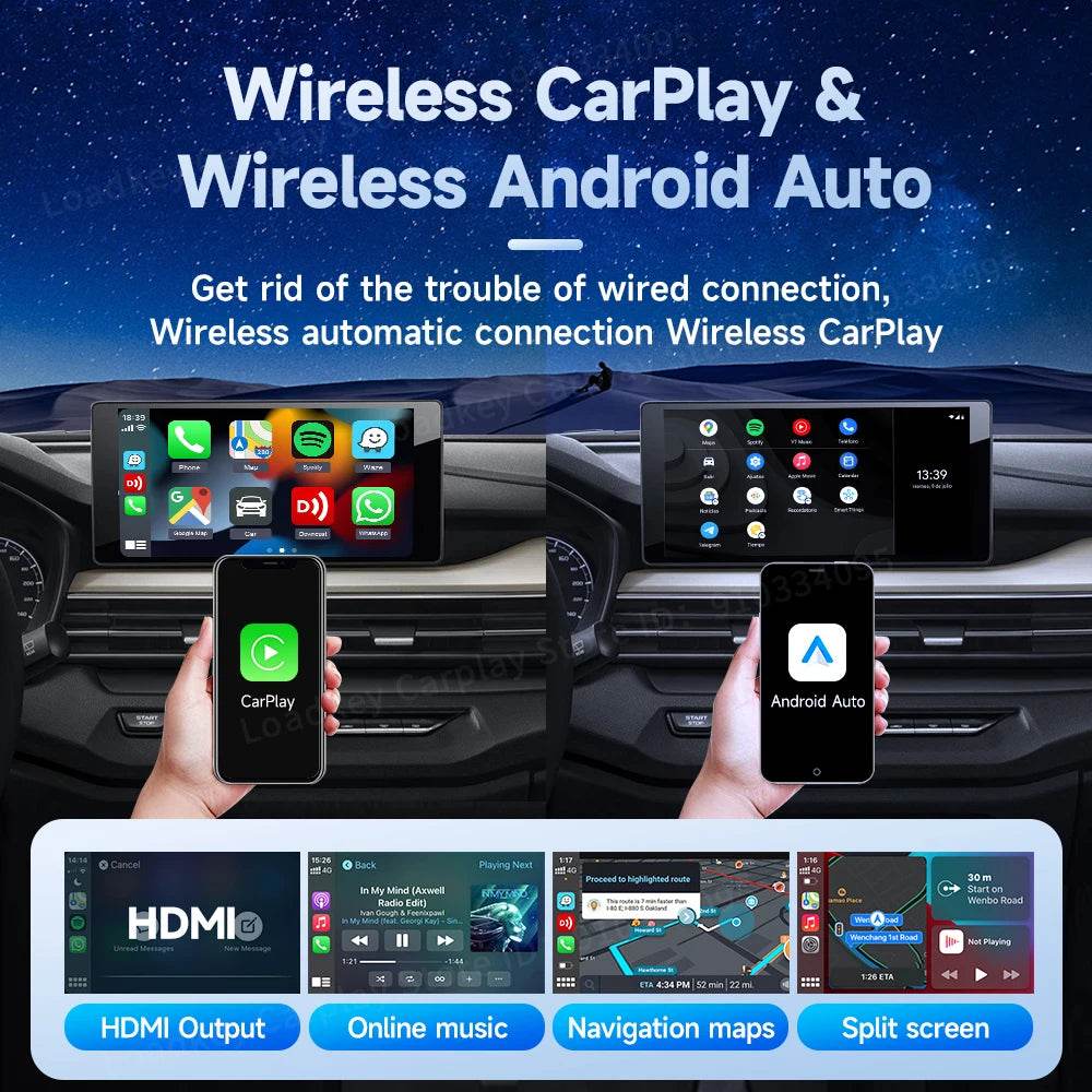 128g Carlinkit Ai Box Android 13 Wireless Carplay HDMI Output Wireless Adapter Android Auto Car Play Qualcomm 6225 Fota Upgrade - MarvelouStoree