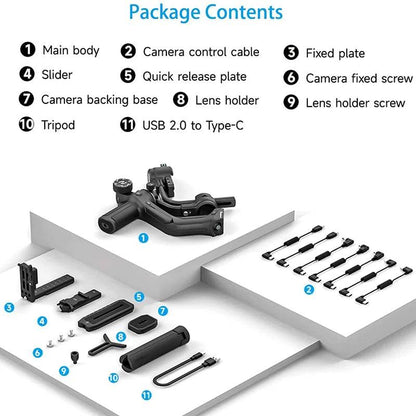 FeiyuTech SCORP 2[Official]Camera Gimbal Stabilizer Built-in AI Tracker Upgrade Joystick Touch Screen for Mirrorless DSLR Camera - MarvelouStoree