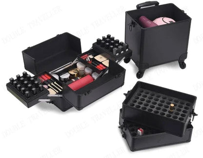 Multi-functional New Trolley cosmetic bag,rolling luggage Makeup Toolbox case Cosmetic Bags on Wheel,Nail tattoo trolley box bag - MarvelouStore