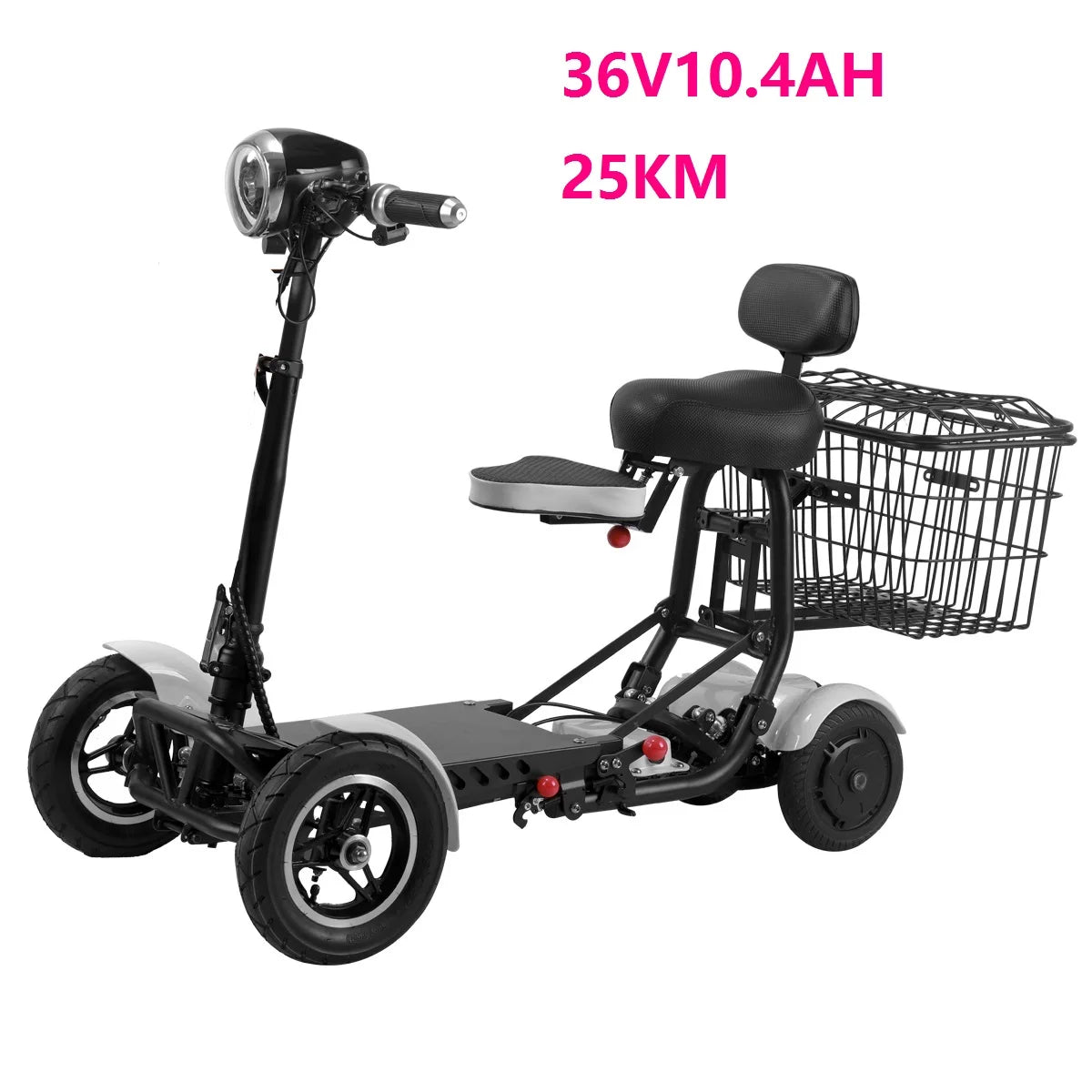 handicapped Foldable Electric Scooter Adult Dual motor 4 Wheels Folding Electric Wheelchair Scooter For Elderly People