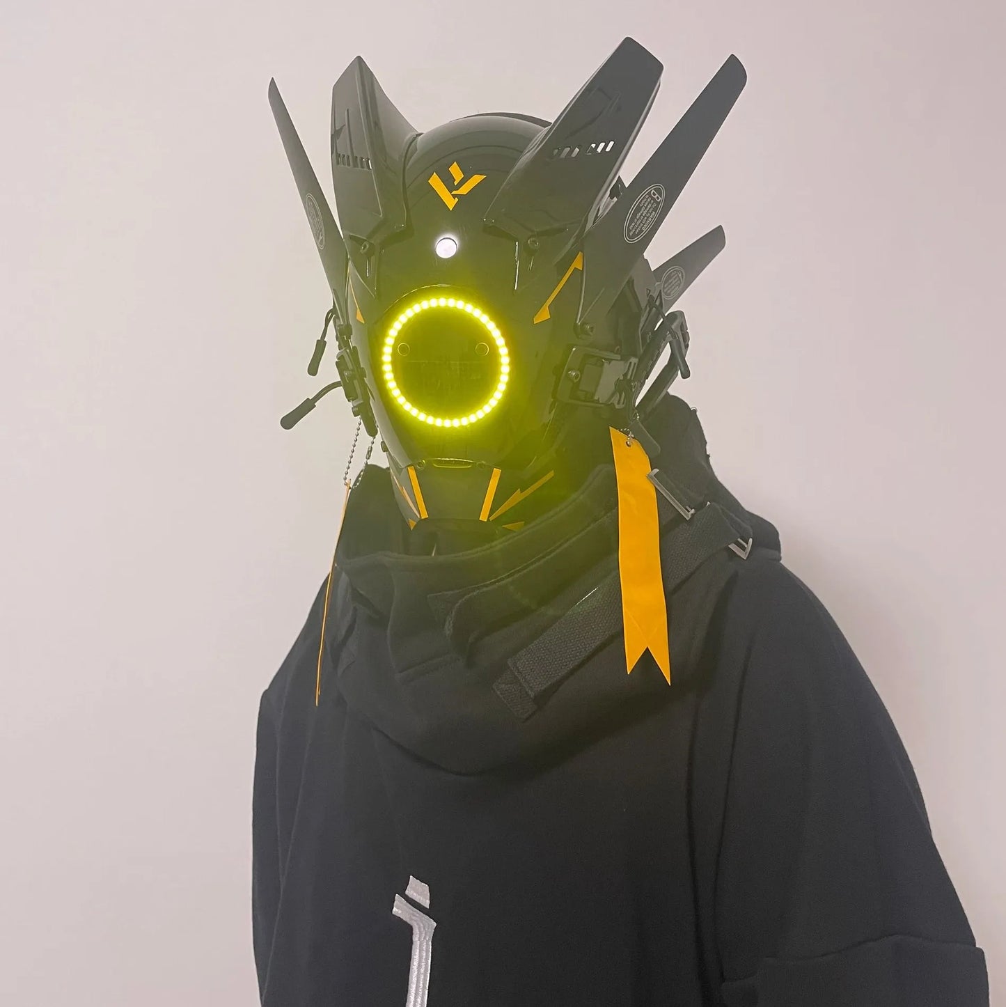 Cyberpunk Mask Cosplay Mask Personalized Face Mask Cosplay - Luminous Mask - Led Mask - Samurai Helmet