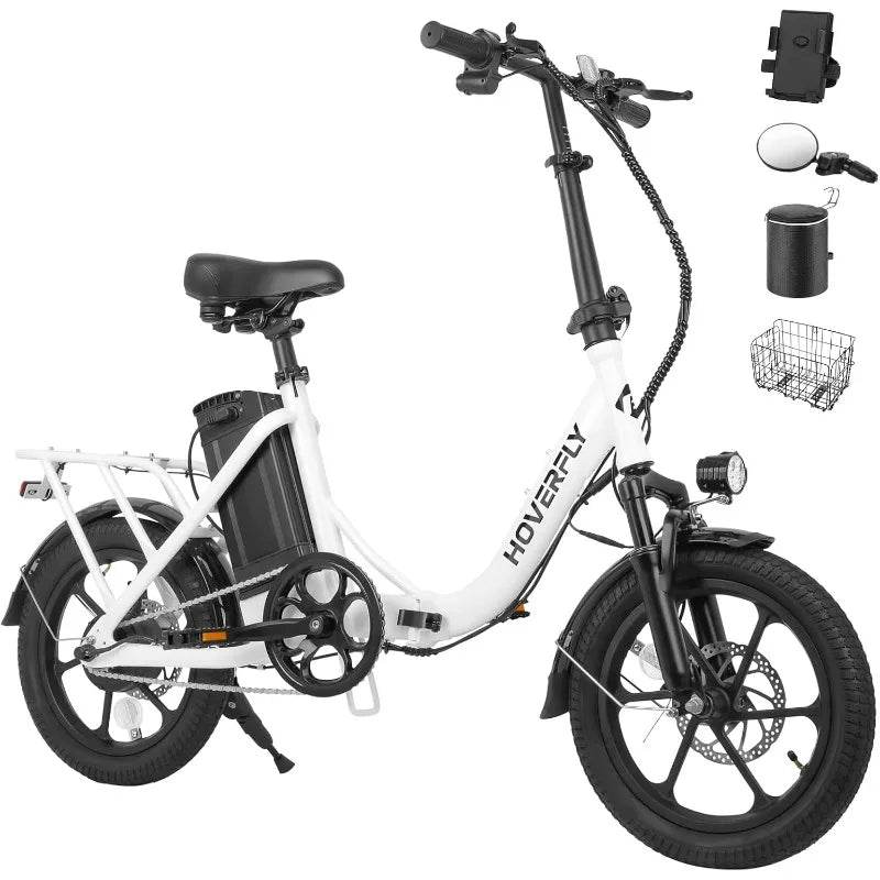 H3 16-Inch Electric Bike with 28-Mile Maximum Range (Pedal Assist) Folding Electric Bike with Removable Battery - MarvelouStoree