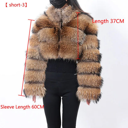 MAOMAOKONG 2023 Trend New Real Fur Coat Natural Fox Fur Women's Winter Coats Short Jackets Female Clothing Vests Fashion