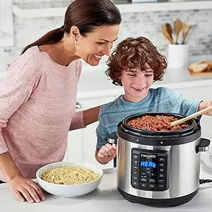 8-Quart Multi-Use XL Express Crock Programmable Slow Cooker and Pressure Cooker with Manual Pressure, Boil & Simmer, S