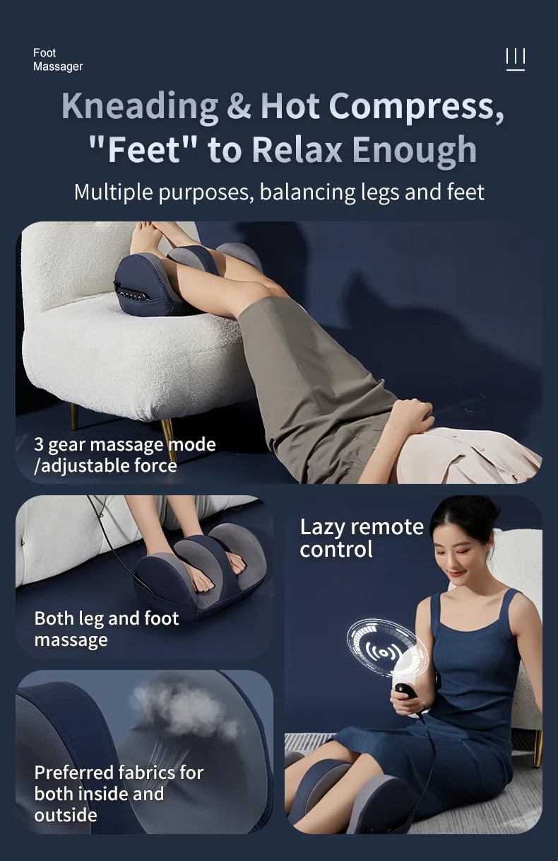 Newest 2 in 1 Shiatsu Foot Massager with Heat for Plantar Fasciitis Feet and Calf Massager Machine for Tired Muscles Pain Relief