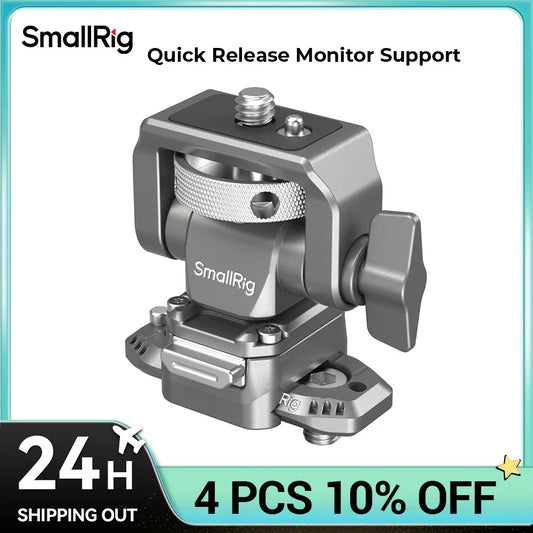 SmallRig HawkLock H21 Quick Release Monitor Support with NATO Clamp Monitor Mount with Quick Release NATO Rail,Load 2.5kg 4487