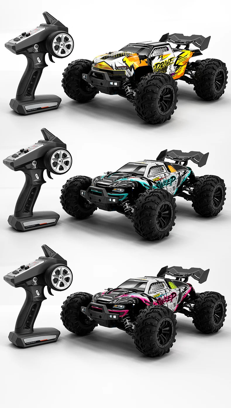 1:16 70KM/H Or 50KM/H 4WD RC Car With LED Remote Control Cars High Speed Drift Monster 4x4 Truck for Kids vs Wltoys 144001 Toys