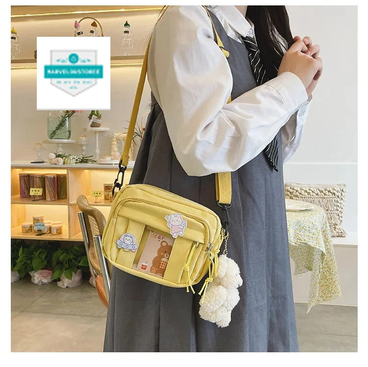 New Kawaii Bag Girls 2024 New JK Transparent Bag Small Crossbody Bag For Women Purses and Handbags Shoulder Bag Itabag Bolso