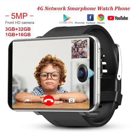 DM100 4G 2.86 Inch Screen Smart Watch Android 7.1 OS Phone 3 GB 32GB 5MP Camera 480*640 Ips Screen 2700mah Battery Smartwatch