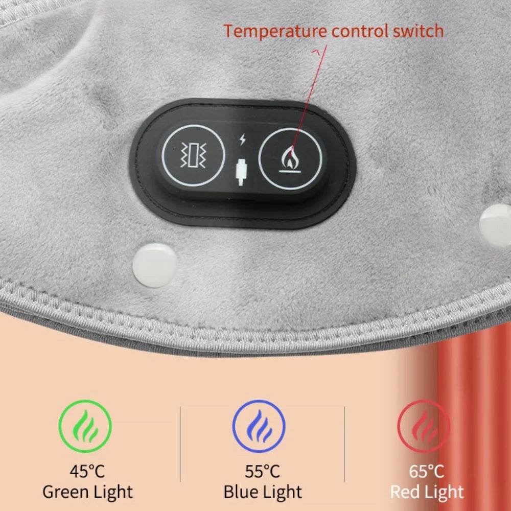 Electric Heating Shoulder Neck Pad Cervical Wrap Three Gear Thermal Compress Massager Vibration Shawl Warm Back Tool Relax Brace - MarvelouStoree