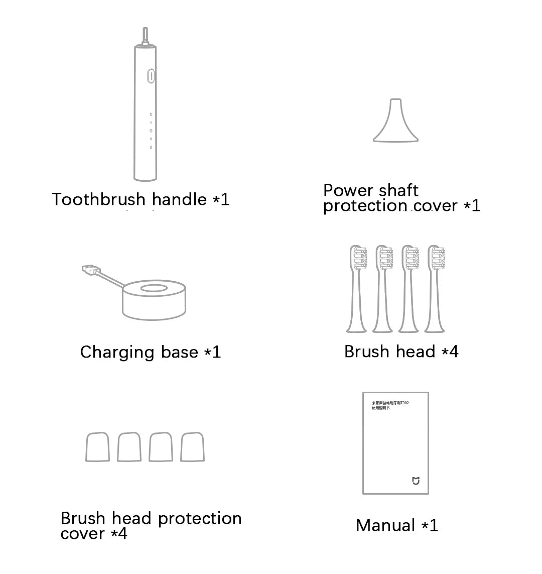 XIAOMI MIJIA Electric Sonic Toothbrush T302 USB Charge Rechargeable For Adult Waterproof Electronic Whitening Teeth Tooth Brush