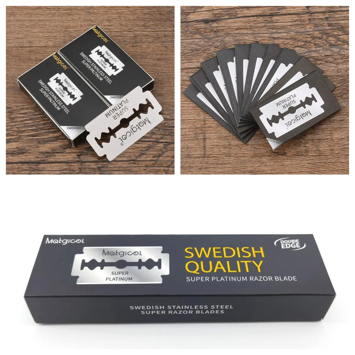 30/50/100pcs Double Edge Razor Blades Men's Razor For Shaving Men Blade Professional Barber Razor Beard Trimmer Tool