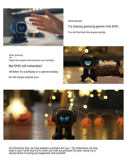 EMO Support Interactive Desktop Voice Recognition Intelligent AI Robot Companion Go Home Emotional EMO Robot Children Grow Gifts