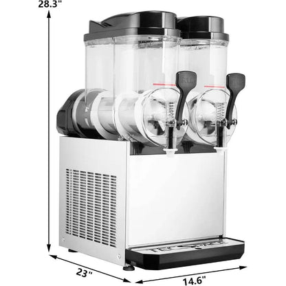 110V commercial snow mud machine, 15/30/45L stainless steel smoothie beverage machine, used for making ice juice tea and coffee - MarvelouStoree