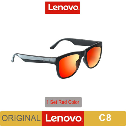 New Original Lenovo Lecoo C8 Smart Glasses Headset Wireless Bluetooth Sunglasses Outdoor Sport Earphone HD Mic Calling Headphone