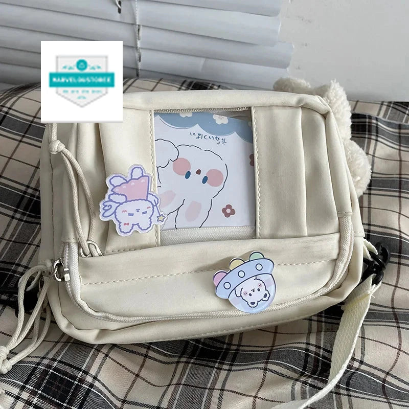 New Kawaii Bag Girls 2024 New JK Transparent Bag Small Crossbody Bag For Women Purses and Handbags Shoulder Bag Itabag Bolso