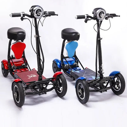 Foldable Mobility Scooter Adults Portable Electric Scooter 500W36V15AH Leisure Tricycle Mini Small Parent-child 4 Wheel Elderly