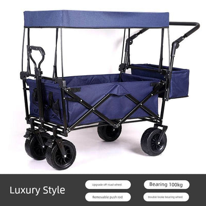 Foldable Four-Wheel Stall Kids Long Outdoor Camp Car - MarvelouStoree