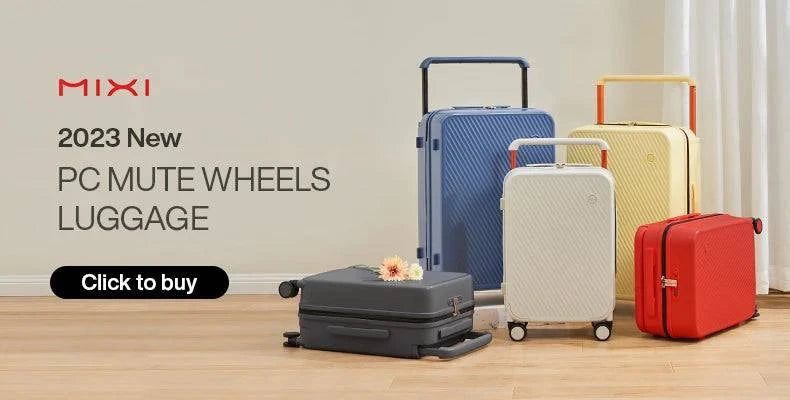 Mixi New Design Wide Handle Suitcase Men Carry-On Luggage Women Travel Trolley Case 20 Inch Cabin PC Aluminum Frame M9275