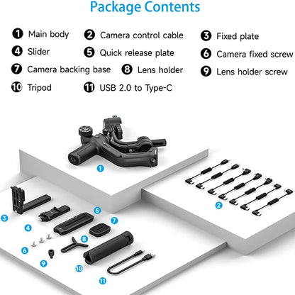 SCORP 2[Official]Camera Gimbal Stabilizer Built-in AI Tracker Upgrade Joystick Touch Screen for Mirrorless DSLR Camera