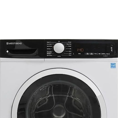 Compact Front Load Washer 2.2-Cu.Ft 15 Cycles LED Display White Space-Saving Design Easy-to-Use