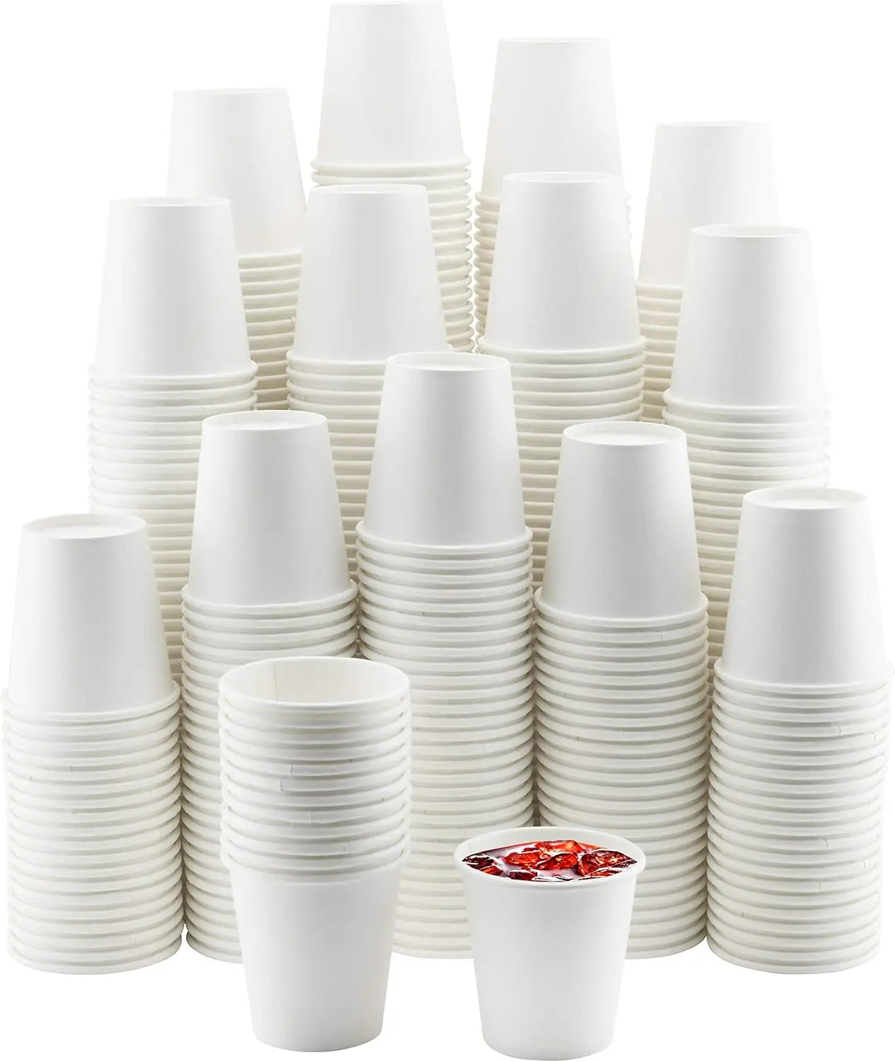 500 Pack 6 oz White Paper Disposable Cups Hot Cold Beverage Drinking Cup for Water Juice Coffee or Tea Ideal for Water Coolers