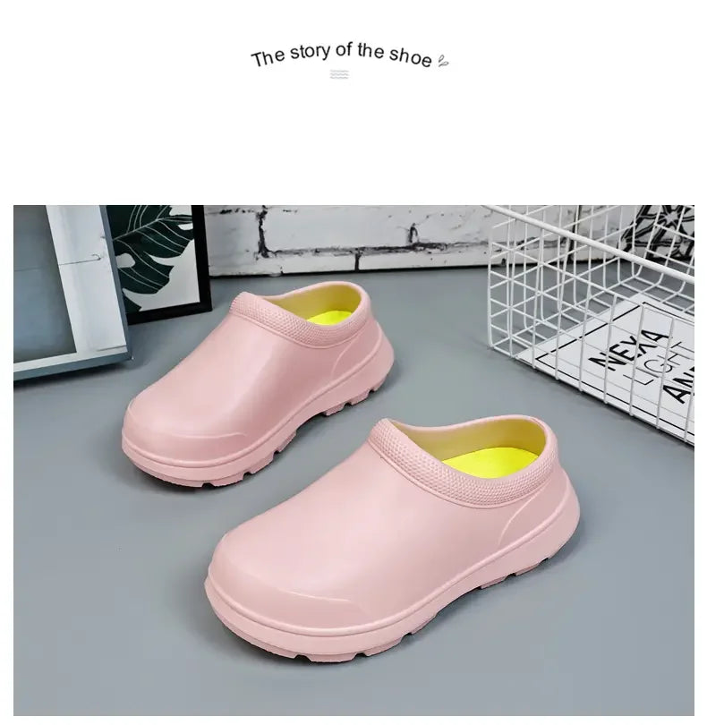 Casual Sneakers Men's Anti Slip Wear Resistant Garden Beach Shoes Lightweight Couples Large Waterproof Nurse Chef Work Shoes