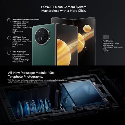 New Original Global Version Huawei Honor Magic V3 Snapdragon8 Gen3 7.92 inches 2344x2156 OLED 4320Hz 5150mAh 66W SuperCharge NFC