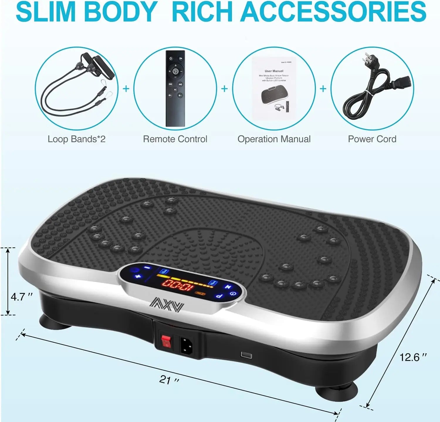 Vibration Plate Fitness Platform Exercise Machine Vibrating Lymphatic Drainage Shaking Full Body Shaker Workout Vibrate Stand