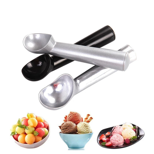 LMETJMA Nonstick Anti-Freeze Ice Cream Scoop Aluminum Ice Cream Spoon Melon Ball Cookie Dough Scoop Ice Cream Tools KC0080