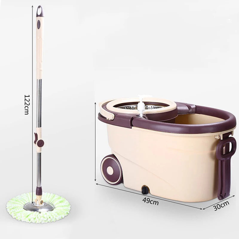 Hand-washable Dual-drive Mops Household Suspension Bucket Mop Self-twisting Water Round Head Rotary Set for Wash Floor