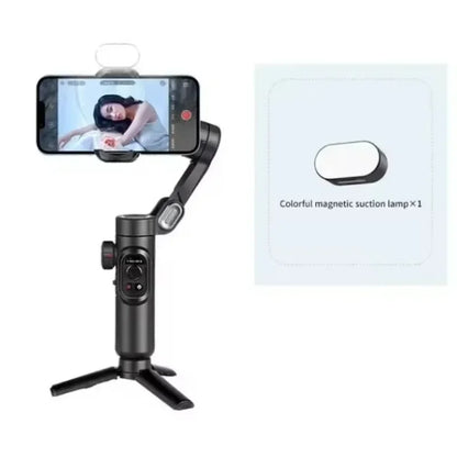 VIKEFON New 3-Axis Handheld Gimbal Wheel Selfie Stick Outdoor Photography Tiktok Vlog Recording With Fill Light for iOS  Android