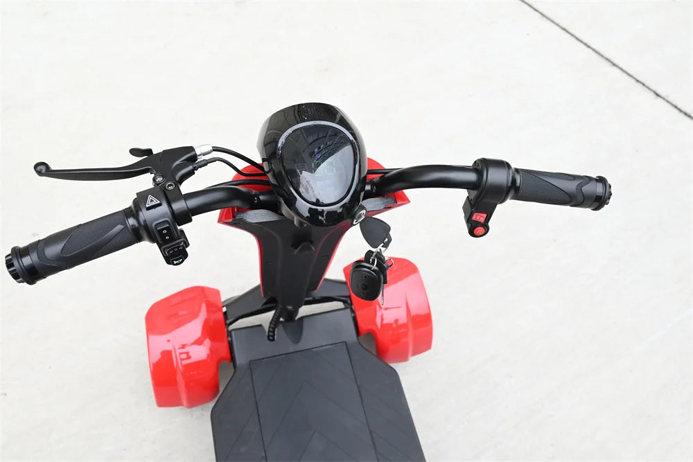 wholesale 500w cheap dual motor 4 wheel automatic handicapped adults mobility electric folding scooter