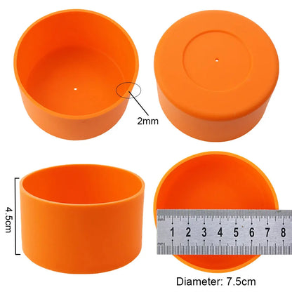 12oz-24oz 7.5CM Silicone Cup Bottom Cover 75MM Anti Slip Bottom Ring Coaster Sleeve Sheath Wear-resistant Heat Insulation