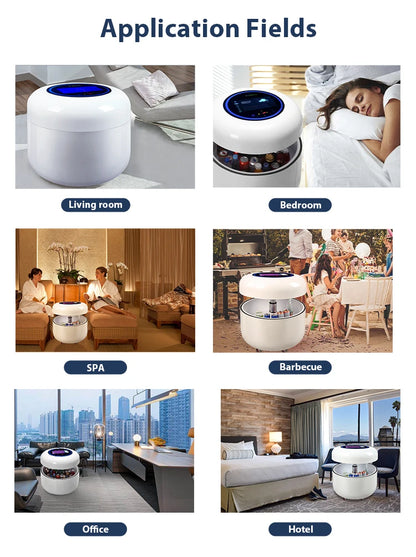 Dropshipping Round Shape Touch Screen Blue-tooth Speaker LED Light Lift Top Smart Coffee Table With Refrigerator For Balcony