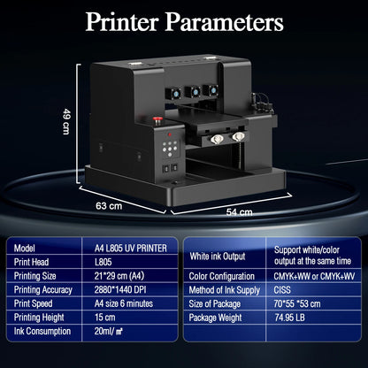 OYfame A3 UV Flatbed Printer A4 impresora uv dtf L805 UV TransferPrinter head with Varnish Rotary Ink uv dtf printing machine